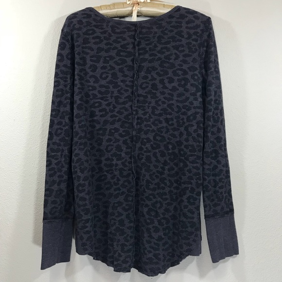 Free People leopard print long sleeve thermal top - Picture 5 of 6